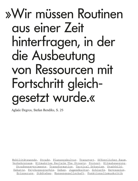 Die Straße als Stadtraum / dérive 105 (4/2026)