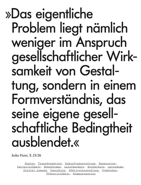 Design als soziale und ökologische Praxis / dérive 104 (3/2026)