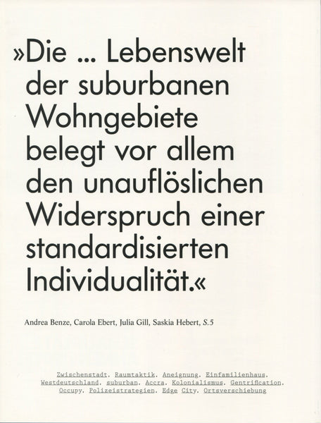 Ex-zentrische Normalität: Zwischenstädtische Lebensräume / Heft 47 (2/2012)