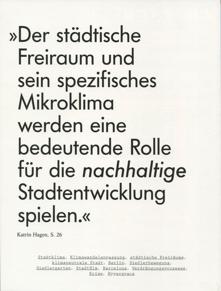Stadt Klima Wandel / Heft 48 (3/2012)