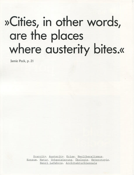 Scarcity: Austerity Urbanism / Heft 55 (2/2014)