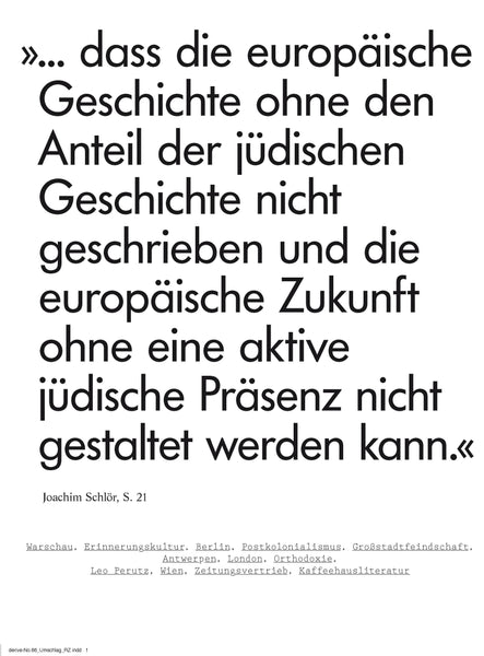 Judentum und Urbanität  / Heft 66 (1/2017)